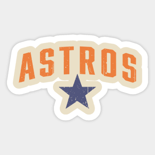 Astros Solid distressed Sticker